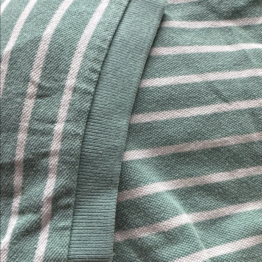 Polo by Ralph Lauren Mint Green and White‎ Striped pique Polo Sz XL